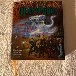 Harry Potter and the Order of the Phoenix Illustrated Edition with Orange Ribbon